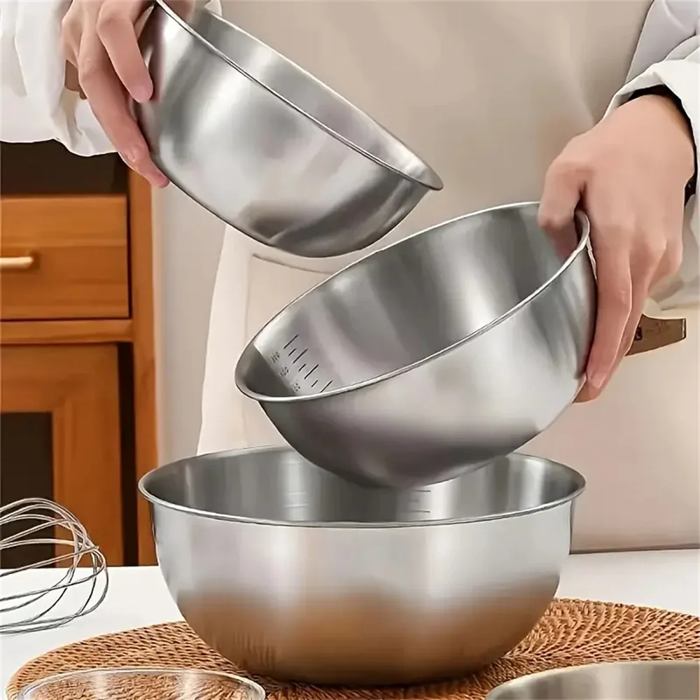 Kitchen Gadgets Organizer - 2026 Stainless Steel Mixing Bowl Set
