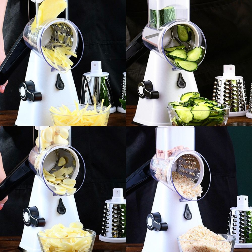 Kitchen Helper Gadgets - Rotary Food Slicer Grater Shredder Manual