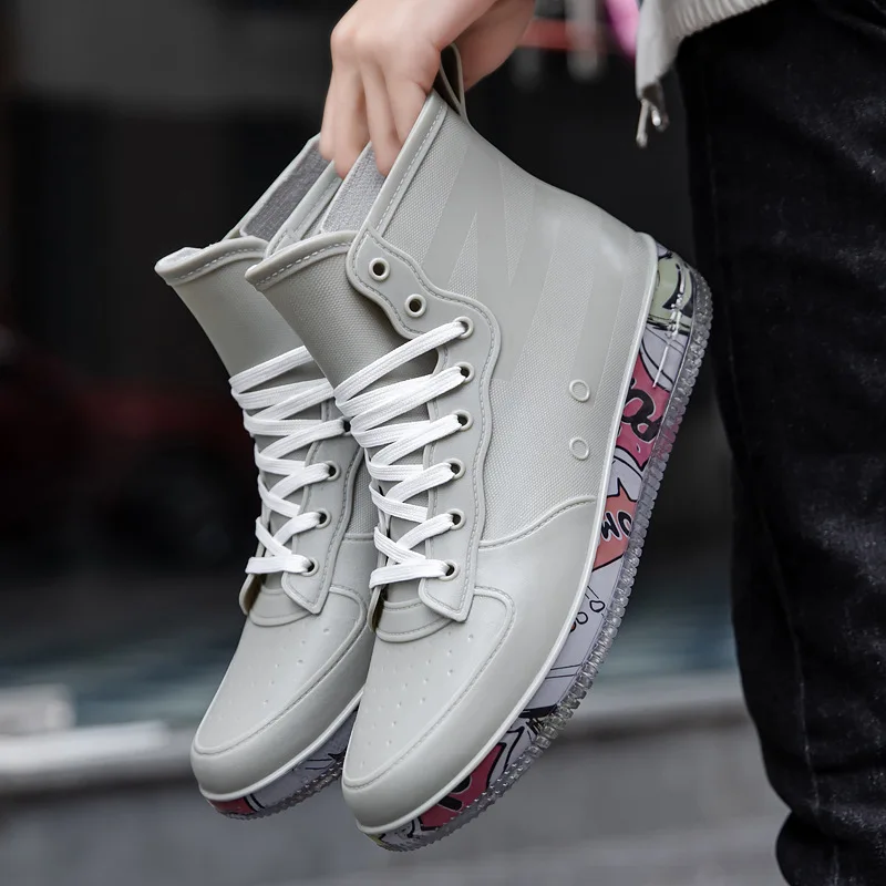 Men Rain Boots Fashion Trendy  - Kitchen Gadgets For Men ulasan dan harga
