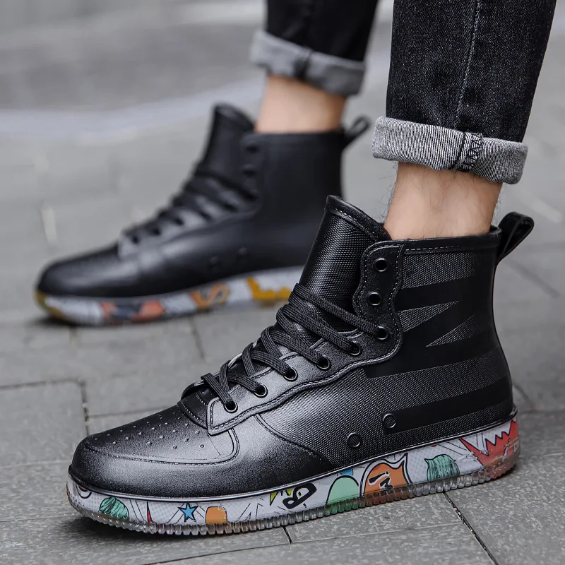 Men Rain Boots Fashion Trendy  - Kitchen Gadgets For Men ulasan dan harga